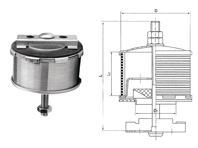 Фильтрующее сопло из нержавеющей стали Flat Plate Flow Rating Wire Filter Nozzle 527419